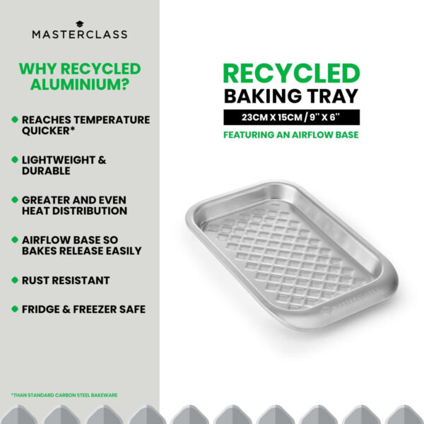 Ahjuplaat taaskasutatud alumiinium 23x15cm Recycled MasterClass