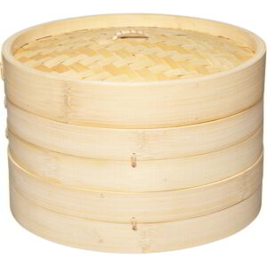 KitchenCraft World of Flavours Oriental 25cm Two Tier Bamboo Steamer