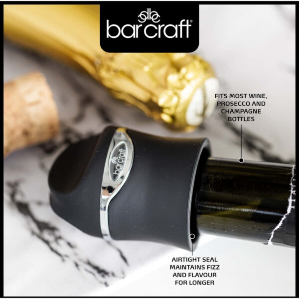 BarCraft Silicone Wine and Champagne Sealer