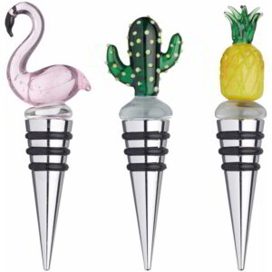 BarCraft Glass Topped Tropical Bottle Stopper