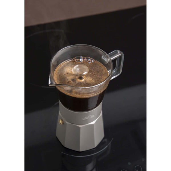 La Cafetière Verona Latte Glass Espresso Maker 240ml Six Cup