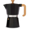 La Cafetière Venice Aluminium Espresso Maker Six Cup Black