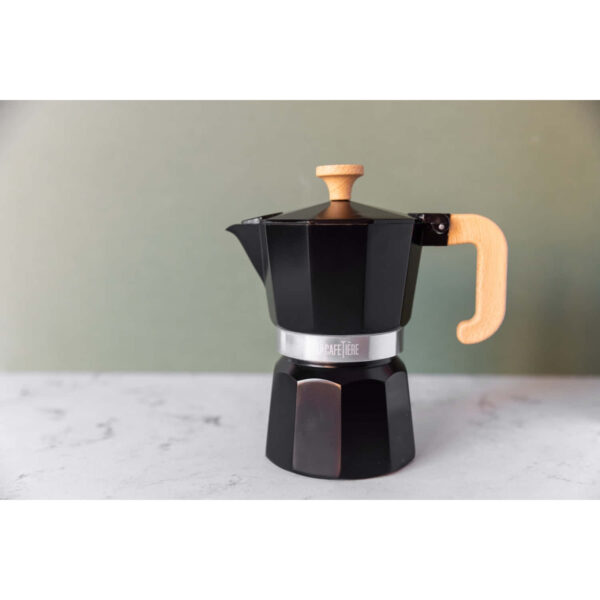 La Cafetière Venice Aluminium Espresso Maker Six Cup Black