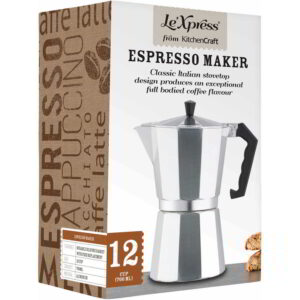 KitchenCraft Le'Xpress Italian Style Twelve Cup Espresso Coffee Maker 700ml