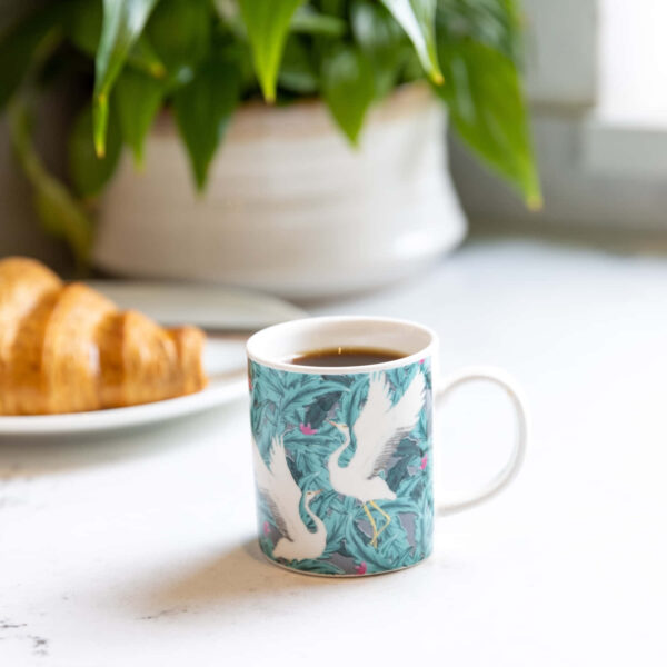 KitchenCraft Porcelain Espresso Cup Exotic Crane 80ml