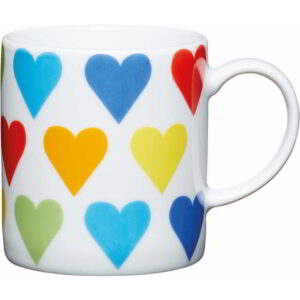 KitchenCraft Porcelain Espresso Cup Hearts 80ml