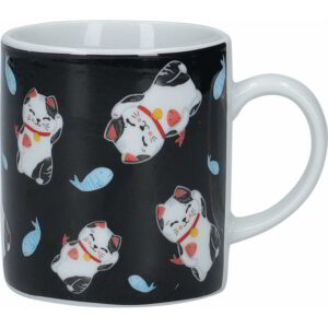 KitchenCraft Porcelain Espresso Cup Lucky Cat 80ml