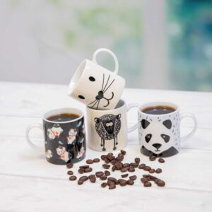 KitchenCraft Porcelain Espresso Cup Lucky Cat 80ml