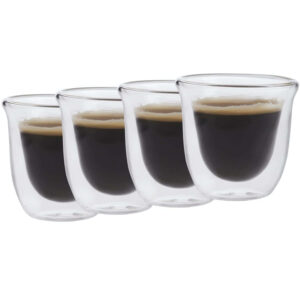 Espressotassid klaas 113ml 4tk topeltseinaga La Cafetière