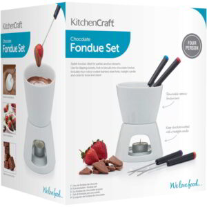 KitchenCraft Chocolate Fondue Set with Four Forks