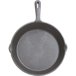 KitchenCraft Deluxe Cast Iron Grill Pan Round Plain 24cm (9.5")