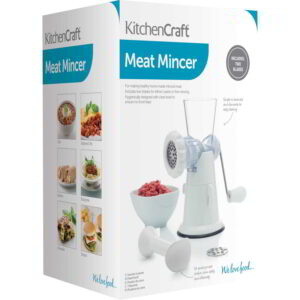 KitchenCraft White Plastic Mincer with Suction Clamp Fitting