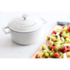 MasterClass Cast Aluminium Cream Casserole Dish 20cm 2.5 Litre