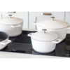 MasterClass Cast Aluminium Cream Casserole Dish 20cm 2.5 Litre