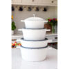 MasterClass Cast Aluminium Cream Casserole Dish 20cm 2.5 Litre
