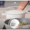 MasterClass Cast Aluminium Cream Casserole Dish 20cm 2.5 Litre