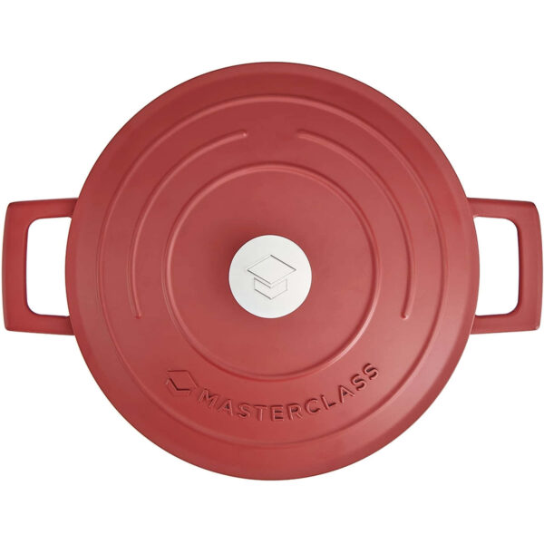 MasterClass Cast Aluminium Red Casserole Dish 20cm 2.5 Litre