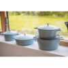 MasterClass Cast Aluminium Sky Blue Casserole Dish 20cm 2.5 Litre
