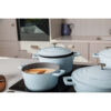 MasterClass Cast Aluminium Sky Blue Casserole Dish 20cm 2.5 Litre