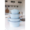 MasterClass Cast Aluminium Sky Blue Casserole Dish 20cm 2.5 Litre