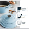 MasterClass Cast Aluminium Sky Blue Casserole Dish 20cm 2.5 Litre