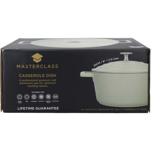 MasterClass Cast Aluminium Mint Casserole Dish 20cm 2.5 Litre