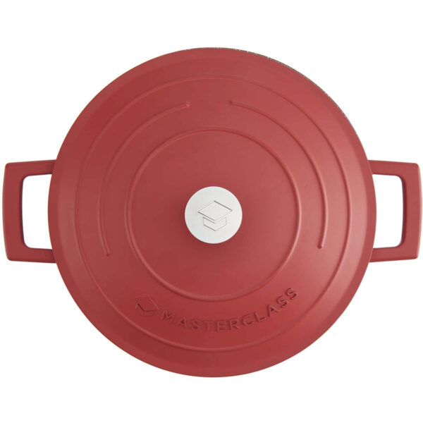 MasterClass Cast Aluminium Red Casserole Dish 24cm 4 Litre