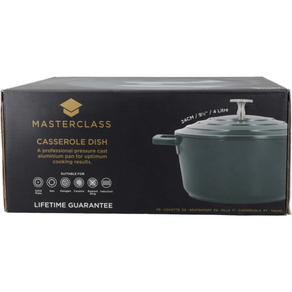 MasterClass Cast Aluminium Hunter Green Casserole Dish 24cm 4 Litre