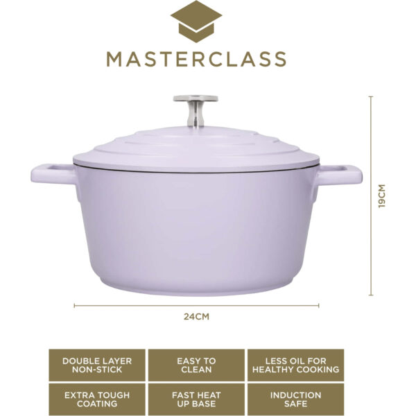 Haudepott valatud alumiinium 24x19cm 4L 'lavender' MasterClass