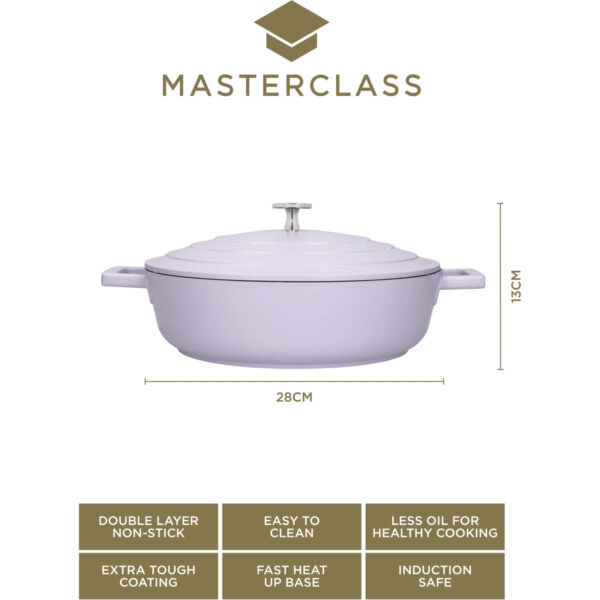 Haudepott valatud alumiinium 28x7cm 4L madal 'lavender' MasterClass