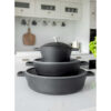 Haudepott valatud alumiinium madal 24cm 2.5L 'black' MasterClass