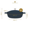 Haudepott valatud alumiinium madal 24cm 2.5L 'black' MasterClass
