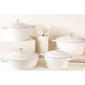 MasterClass Cast Aluminium Cream Shallow Casserole Dish 28cm 4 Litre