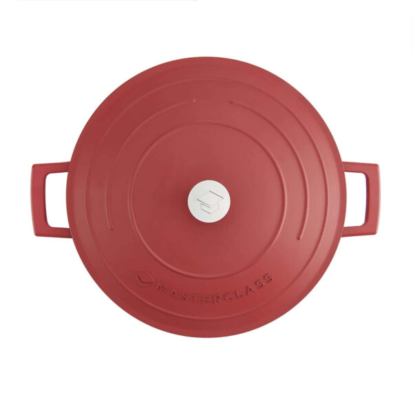 MasterClass Cast Aluminium Red Shallow Casserole Dish 28cm 4 Litre