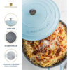Haudepott valatud alumiinium madal 28cm 4L 'sky blue' MasterClass