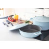 Haudepott valatud alumiinium madal 28cm 4L 'sky blue' MasterClass