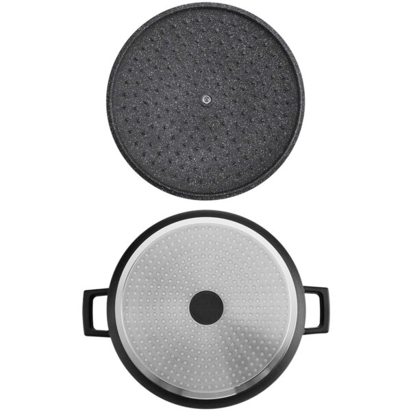 MasterClass Cast Aluminium Black Shallow Casserole Dish 32cm 5 Litre