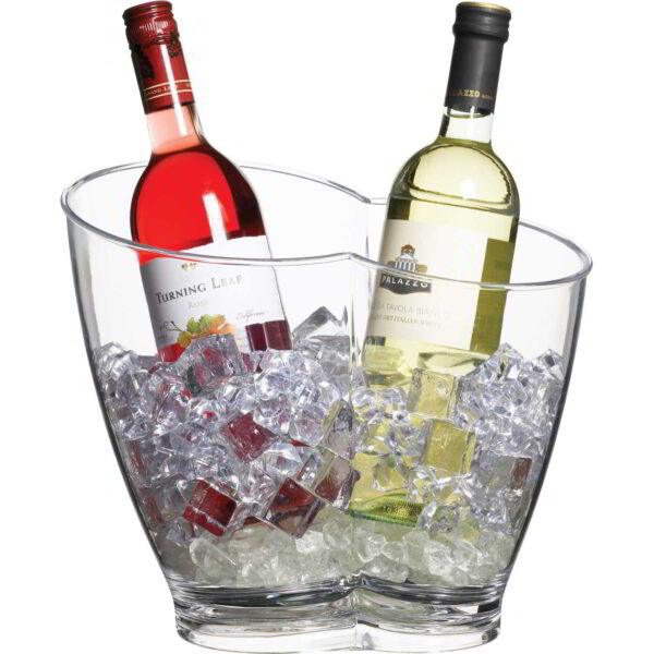 BarCraft Clear Acrylic Double Sided Drinks Pail / Cooler