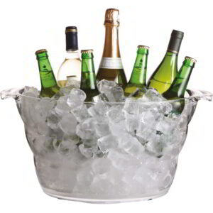 BarCraft Clear Acrylic Large Oval Drinks Pail / Cooler