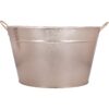 BarCraft Hammered Galvanised Steel Drinks Pail. 50cm x 32.5cm x 29cm