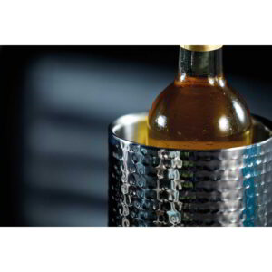 BarCraft Double Walled Hammered Stainless Steel Wine Cooler
