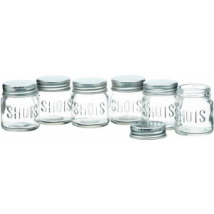 BarCraft Mini Drinks Jars 60ml Pack of Six Assorted Colours