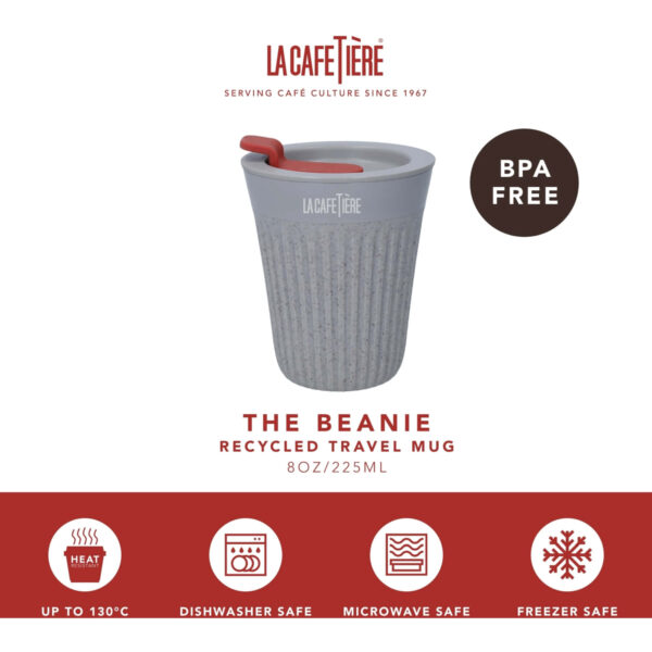 La Cafetière The Beanie Recycled and Resuable Travel Mug 225ml