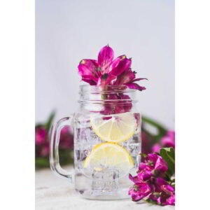 Home Made 450ml Traditional Glass Drinks Jar with Clear Straw