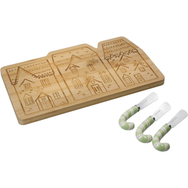 KitchenCraft The Nutcracker Collection Bamboo Cheese Set 4 Pieces