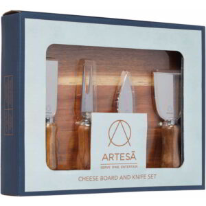 Artesa Wooden Cheese Serving Set 25.5x20cm