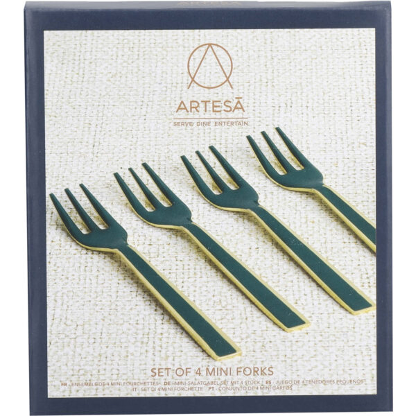 Artesà Stainless Steel Mini Serving Fork Set 4 Pieces