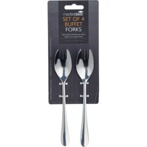 MasterClass Stainless Steel Buffet Forks Set of Four