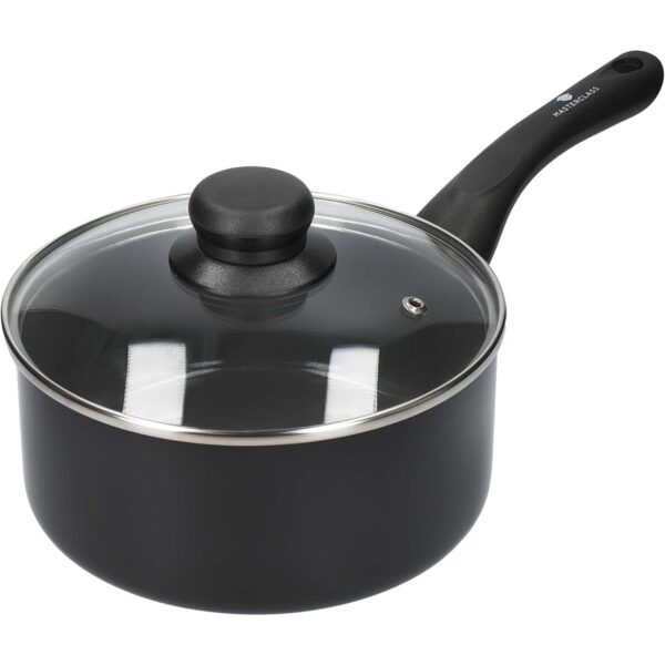 MasterClass 18cm Recycled Can-To-Pan Non-Stick Saucepan with Lid