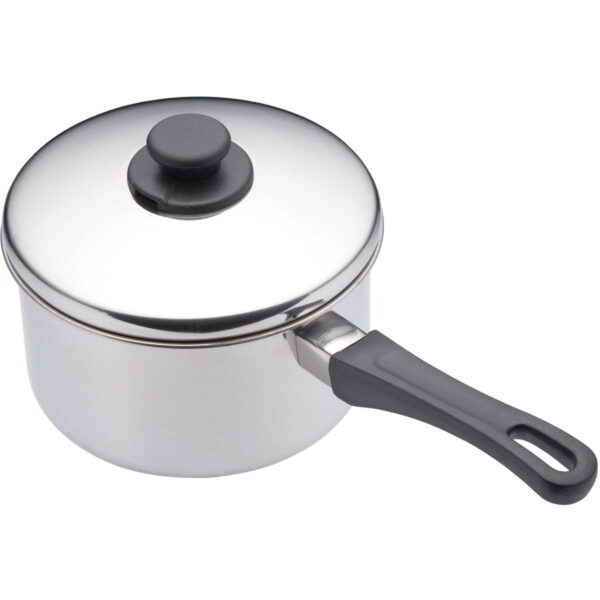KitchenCraft Stainless Steel Extra Deep Saucepan and Lid 14cm